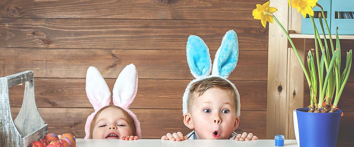 děti s králičíma ušima