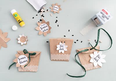 Uhu, Washi Tape und Blumensamen-Tüten