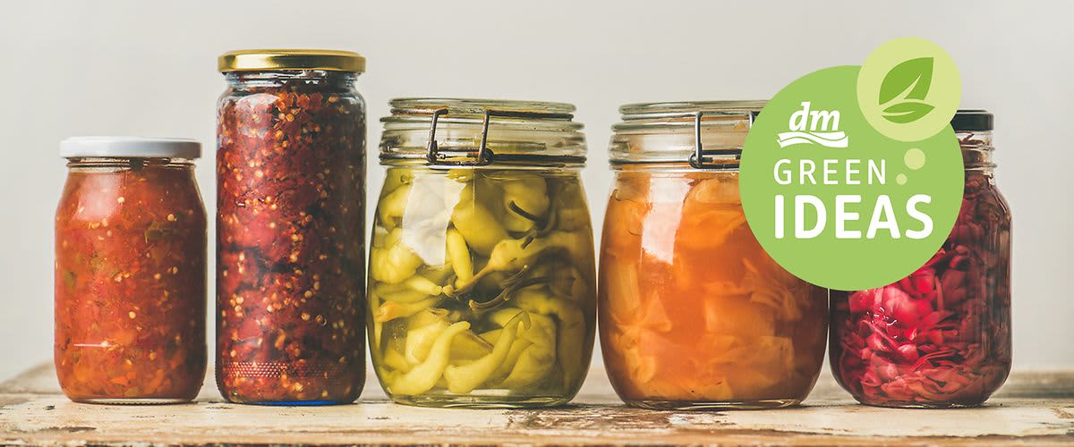 dm green ideas: Sklenice s domácími zavařeninami