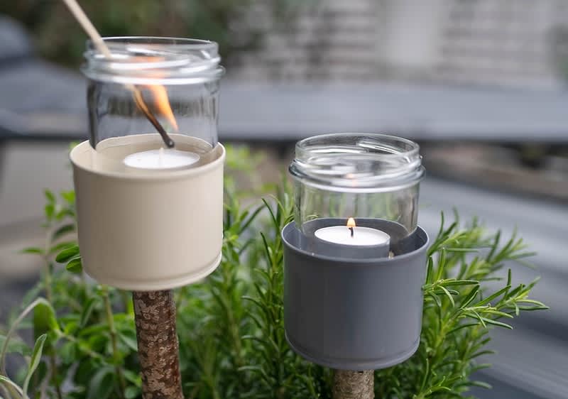 Hotové osvětlení z plechovek