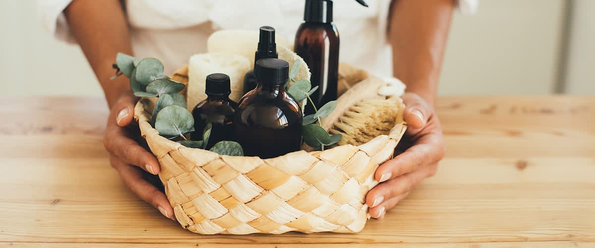 Ekologické dárky v košíku