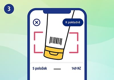 Mobilní aplikace skenující čárový kód produktu