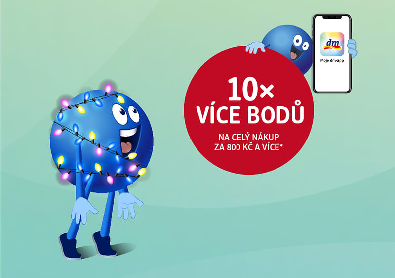 10× VÍCE BODŮ na celý nákup za 800 Kč a více