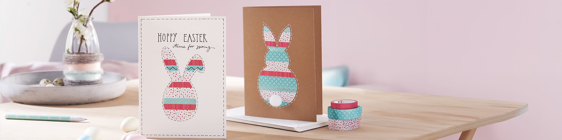 Velikonční přání s motivem zajíčka