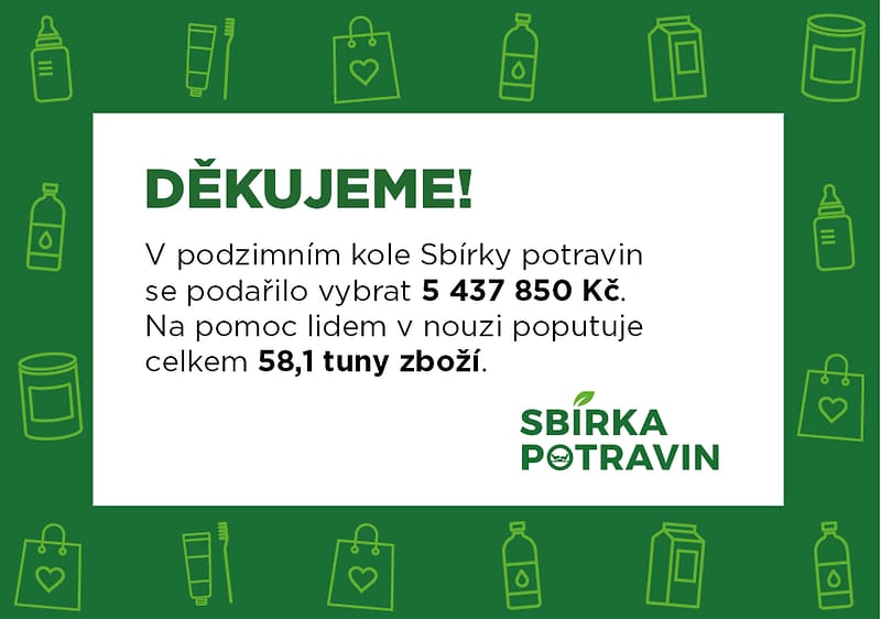Sbírka potravin - poděkování