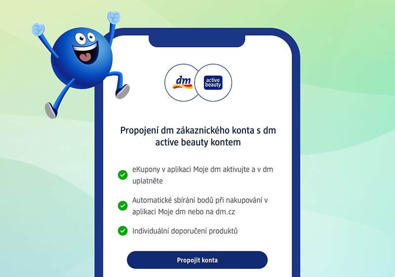 Propojení dm zákazníckeho konta s dm active beauty kontem