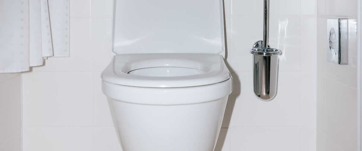 Bílá toaleta v koupelně