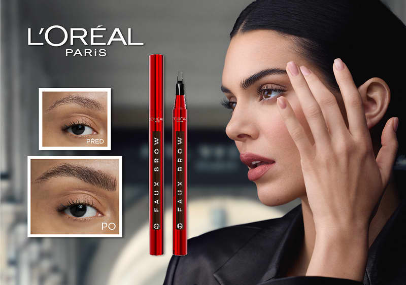 Obočí před a po úpravě s produkty L'Oréal Paris