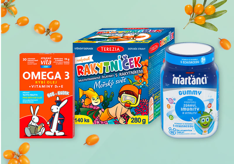 Doplňky stravy: Omega 3, Rakytníček, Marťánci