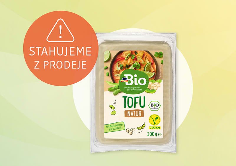 Společnost dm drogerie markt stahuje z prodeje produkt dmBio tofu natur 200 g 