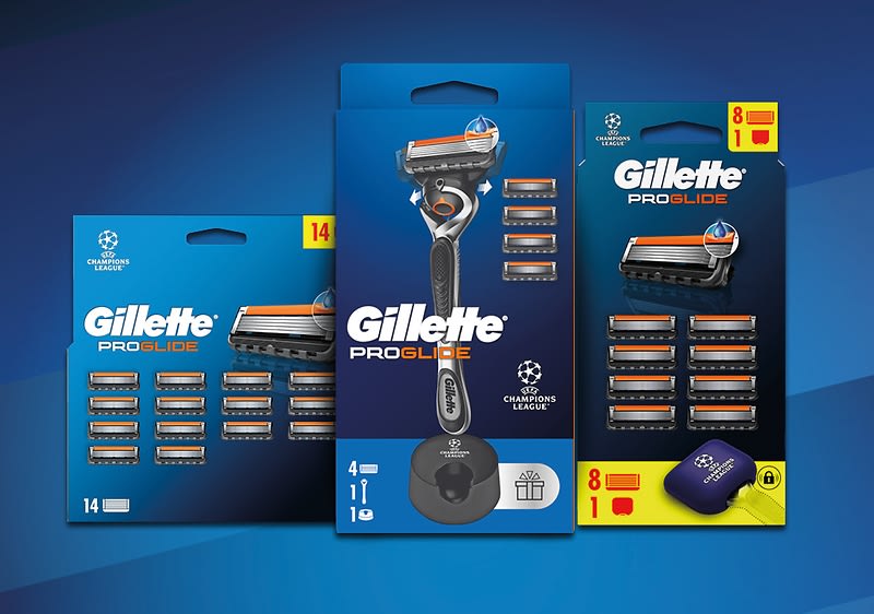Gillette ProGlide produkty: balení žiletek, holicí strojek, náhradní hlavice