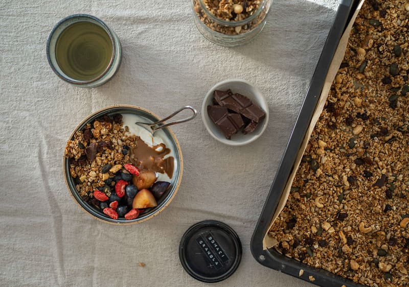 Domácí skořicová granola