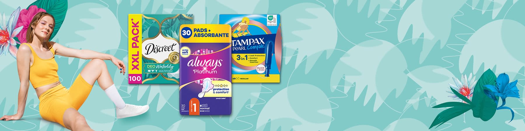 Discreet, Tampax a always produkty