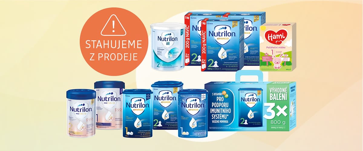 dm informuje: Společnost dm drogerie markt stahuje z prodeje produkty mléčné kojenecké výživy Hami a Nutrilon