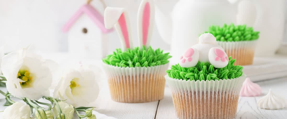 Velikonoční cupcakes s králičími ušima