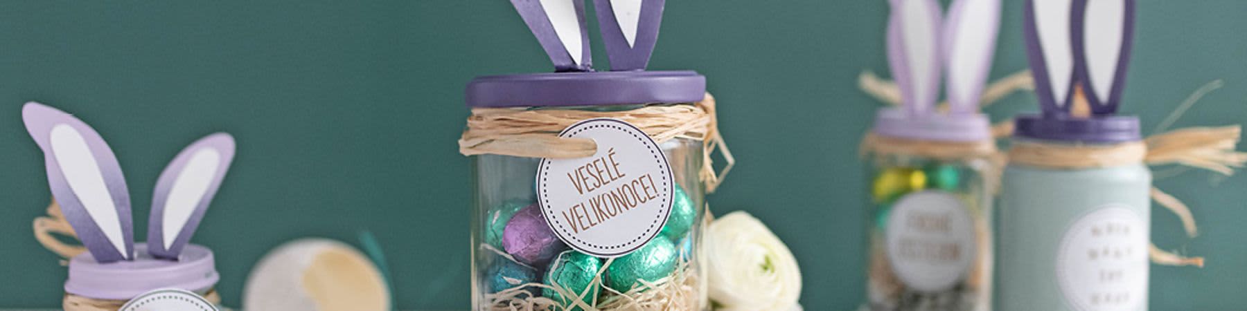 velikonoční hnízda ve skle