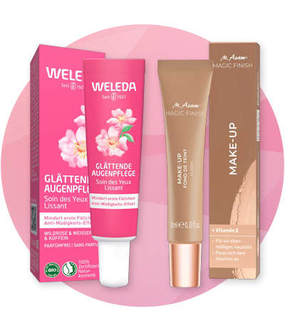 Weleda glättende Augencreme und Make-up von M. Asam