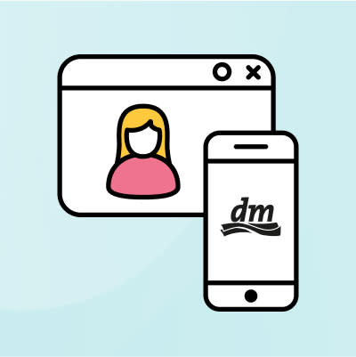 Mehr über Onlinedienste bei dm.de und Datenschutz