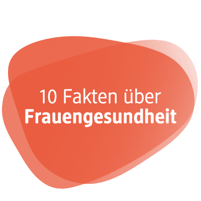 Frauen Gesundheit Fakten auf rotem Herz Hintergrund