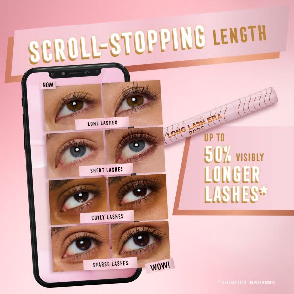 Wimpernverlängerung Collage mit langen kurzen und lockigen Wimpern und Wimperntusche