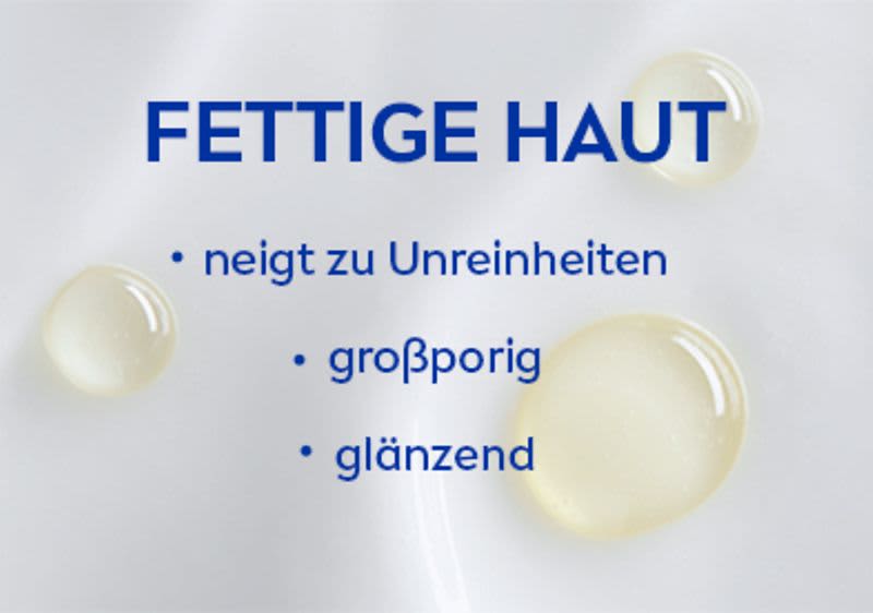 Merkmale fettige Haut
