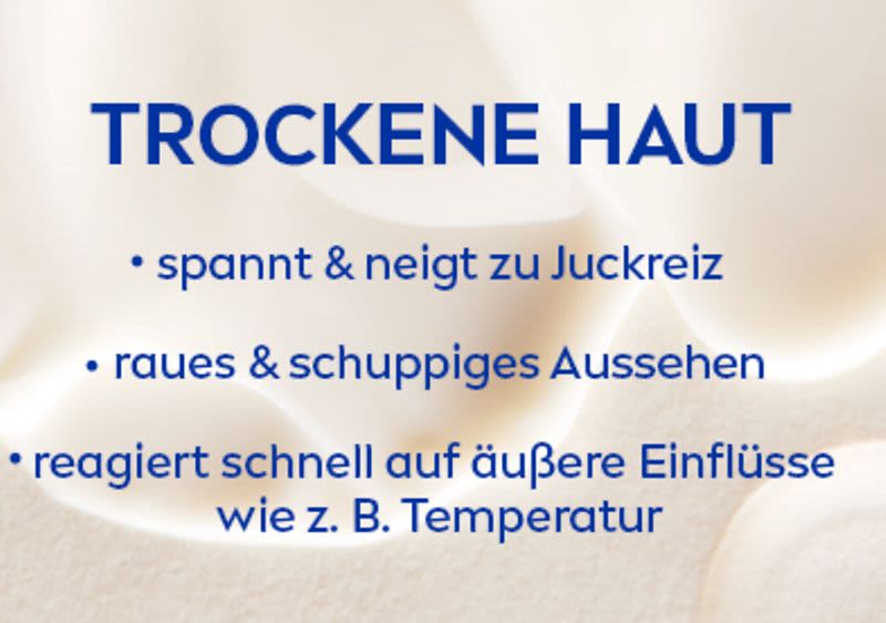 Merkmale trockener Haut