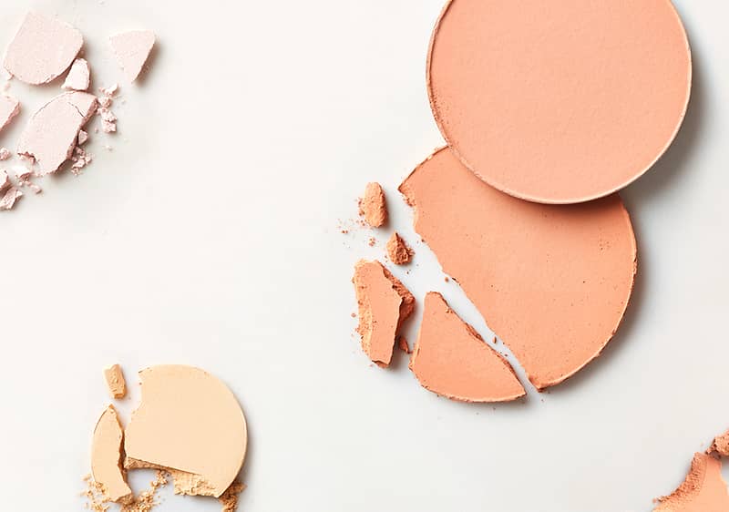 Puder in verschiedenen Farben