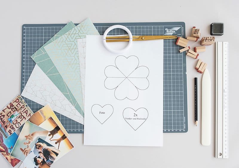 Herz Leporello benötigtes Material