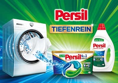Persil Tiefenrein Waschmaschine Waschmittel Flasche und Discs