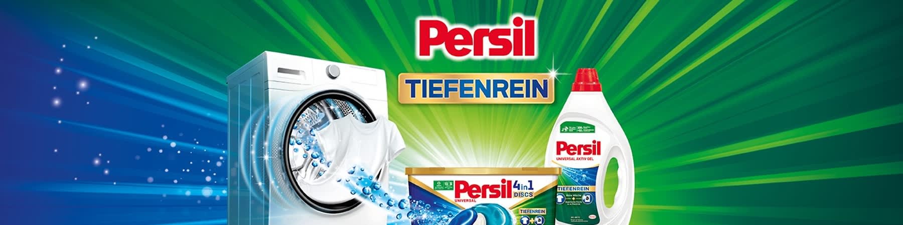 Persil Tiefenrein Waschmaschine Waschmittel Flasche und Discs