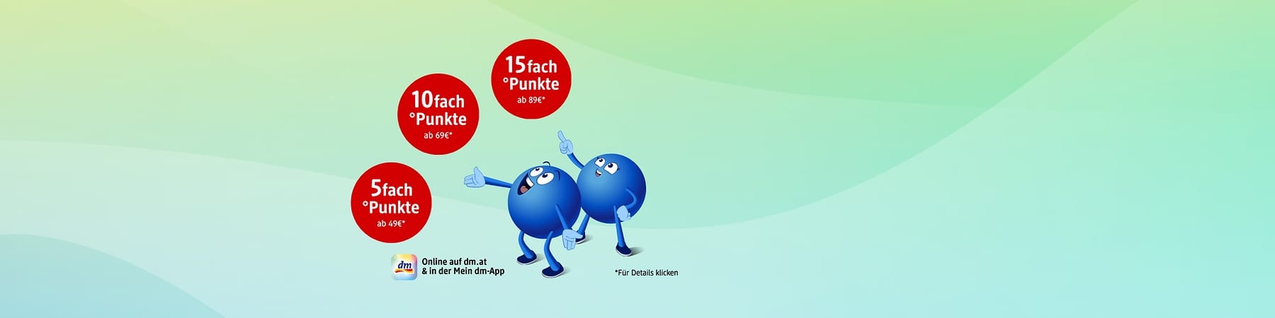 Drei rote PAYBACK Störer neben 2 PAYBACK Pointies