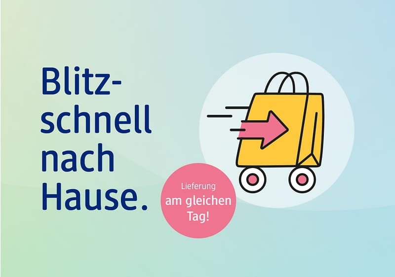 Express-Lieferung Fahrrad – Bis 17 Uhr bestellt, bis 21 Uhr geliefert.