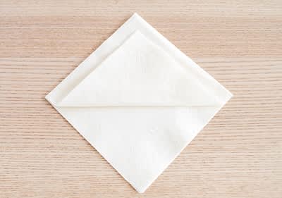 Tannenbaum aus Servietten falten Schritt 2