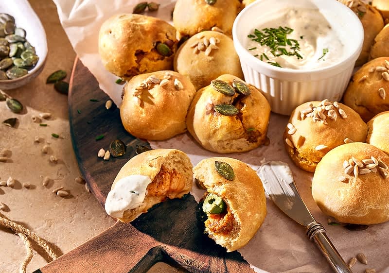 Pizzabrötchen-Sonne