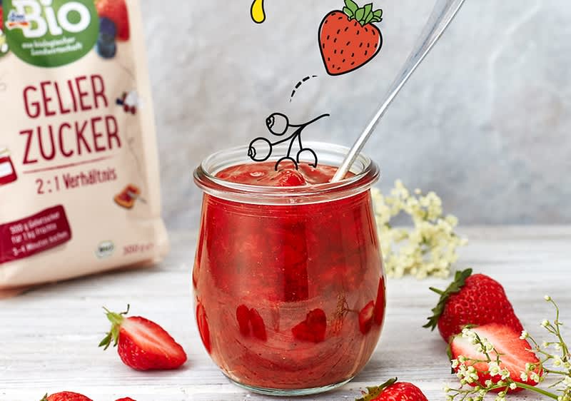 Erdbeer-Holunder-Konfitüre