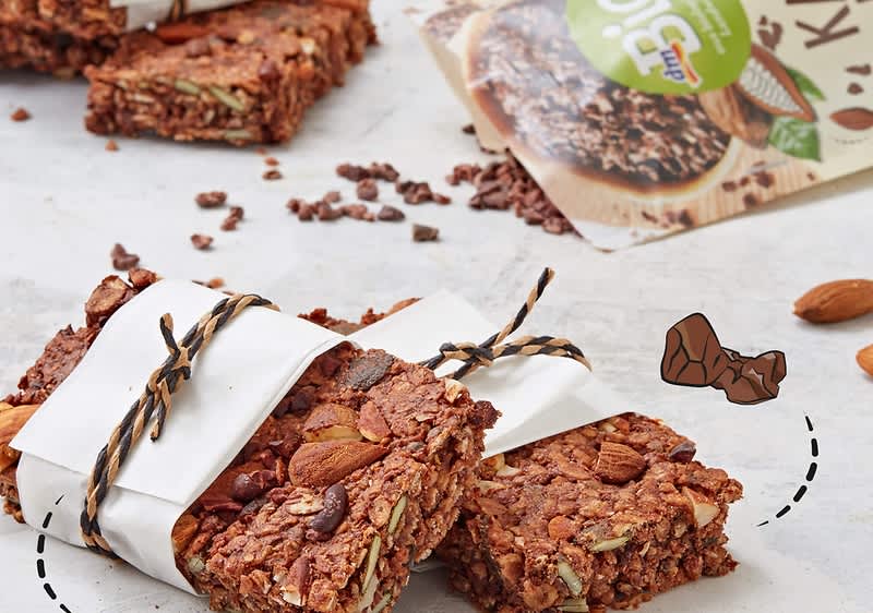 Kakaonibs-Proteinriegel