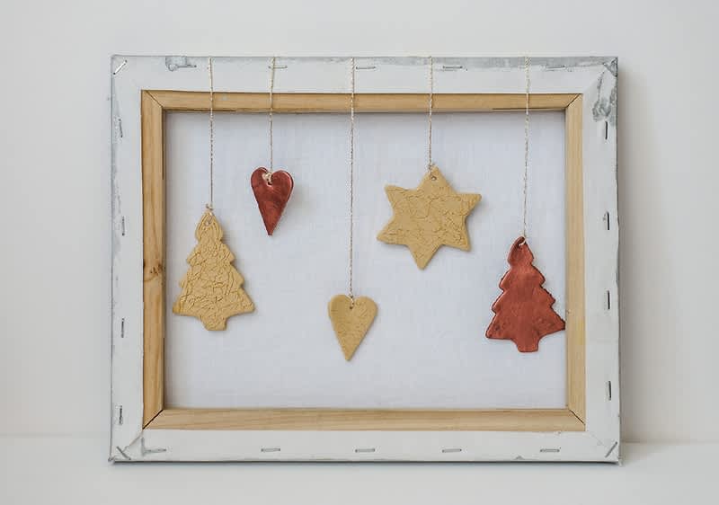 Weihnachtsdeko mit Leinwand