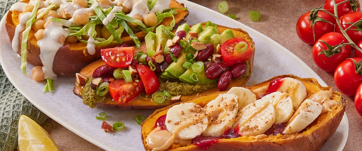 Gefüllte Süßkartoffeln