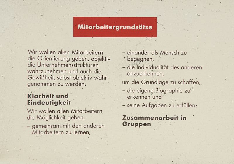 dm Mitarbeitergrundsätze 1982