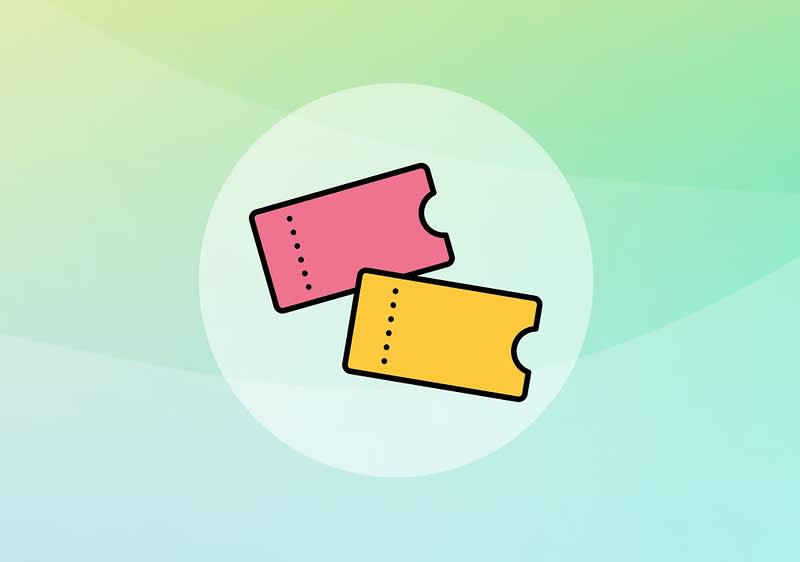 Coupons: Zwei Coupon-Etiketten mit Prozentsymbol