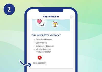Schritt 2: Screen: Mein dm-Konto Bereich