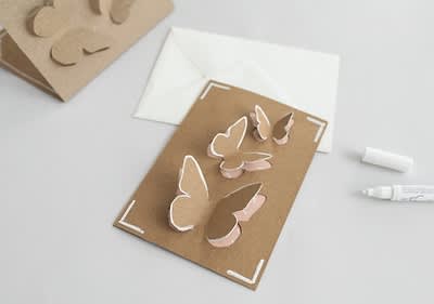 Cut-Out-3-D Grußkarte