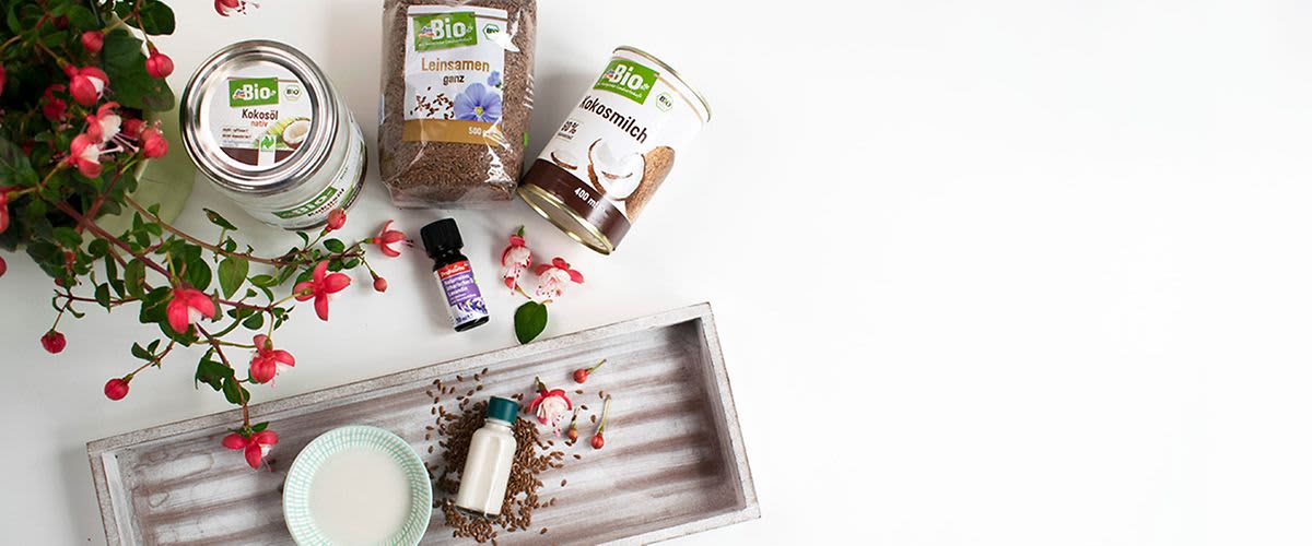 Kokosöl, Leinsamen und Kokosmilch: Zutaten für die DIY Naturkosmetik Körpermilch