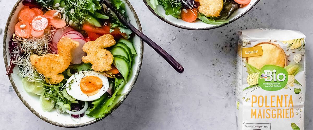 Ostersalat mit Polentaschnitten