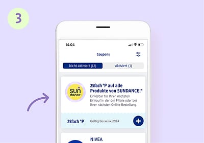 Coupon einlösen Schritt 2