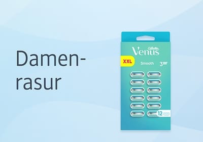 Damenrasur Produktverpackung Gillette Venus Rasierklingen XXL