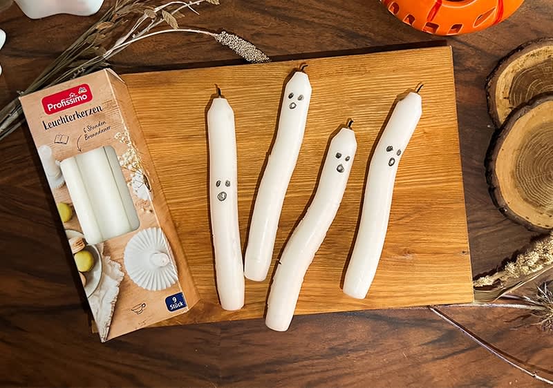 Geister-Stabkerzen DIY