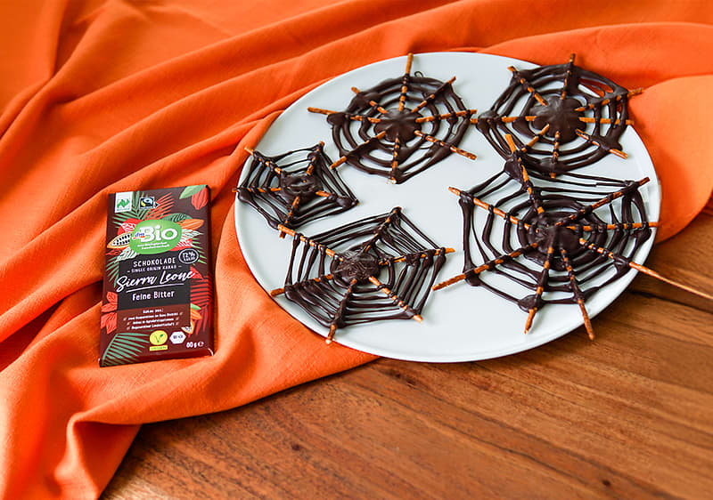 Halloween Schoko-Spinnennetz