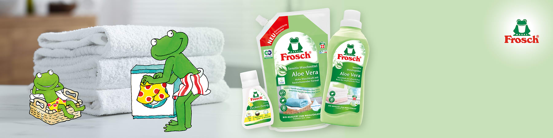 Frosch Wäsche