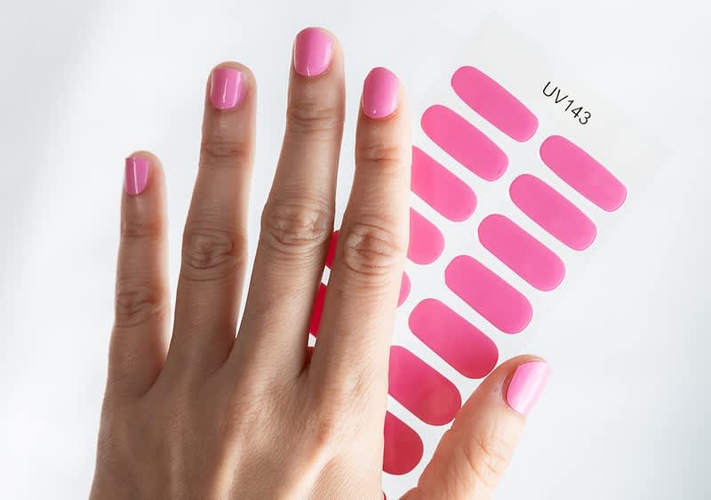 JMEOWIO UV-Gel-Nagelfolien Mit Blumen-Glitzer – Nagelsticker Für DIY-Nageldesign, Inklusive Werkzeug